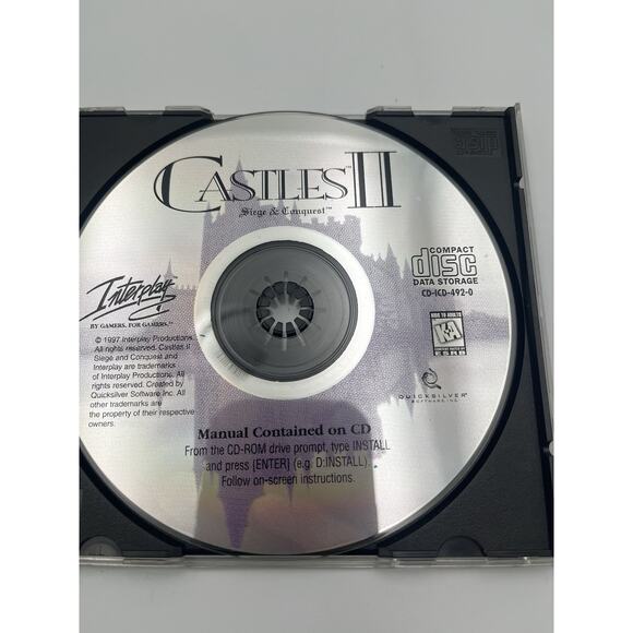 Castles II Siege & Conquest - Interplay CD DOS Vintage Retro PC Game Disc Only - Picture 4 of 5